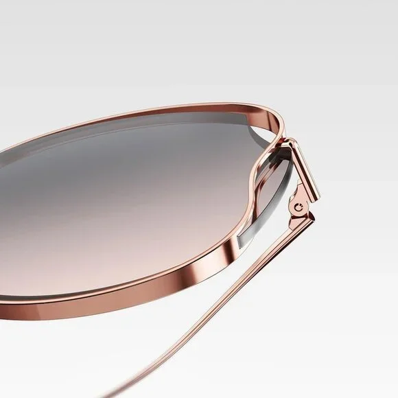 Women Oversized Butterfly Sunglasses Rose Gold Pink Gradient UV Protection